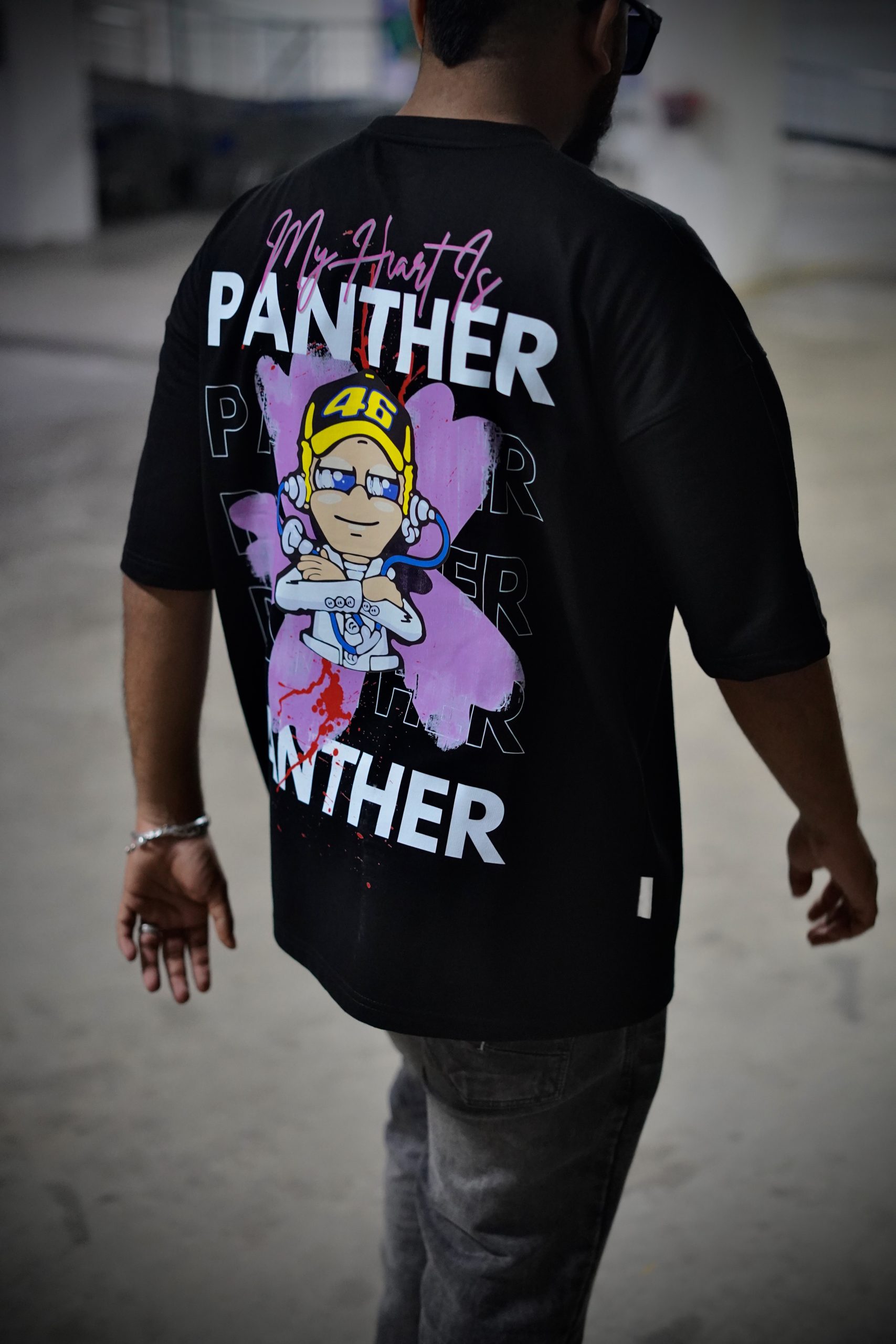 46 Panther - Oversized Graphic Tee - Image 3